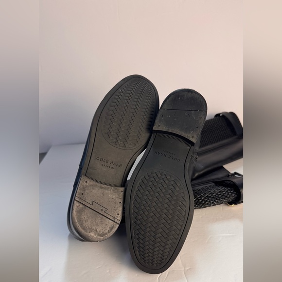 COLE HAAN Idah Equestrian Riding Tall Black Leather Boots, W22265 Size 7.5 - Picture 10 of 13